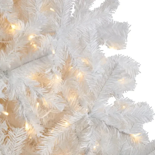 Nearly Natural 9 Ft. White Christmas Tree With 650 Led Lights