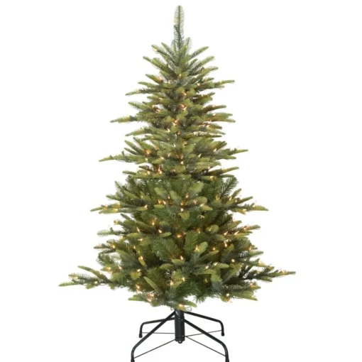 Puleo 4-1/2 Ft. Pre-Lit Arctic Fir Artificial Christmas Tree
