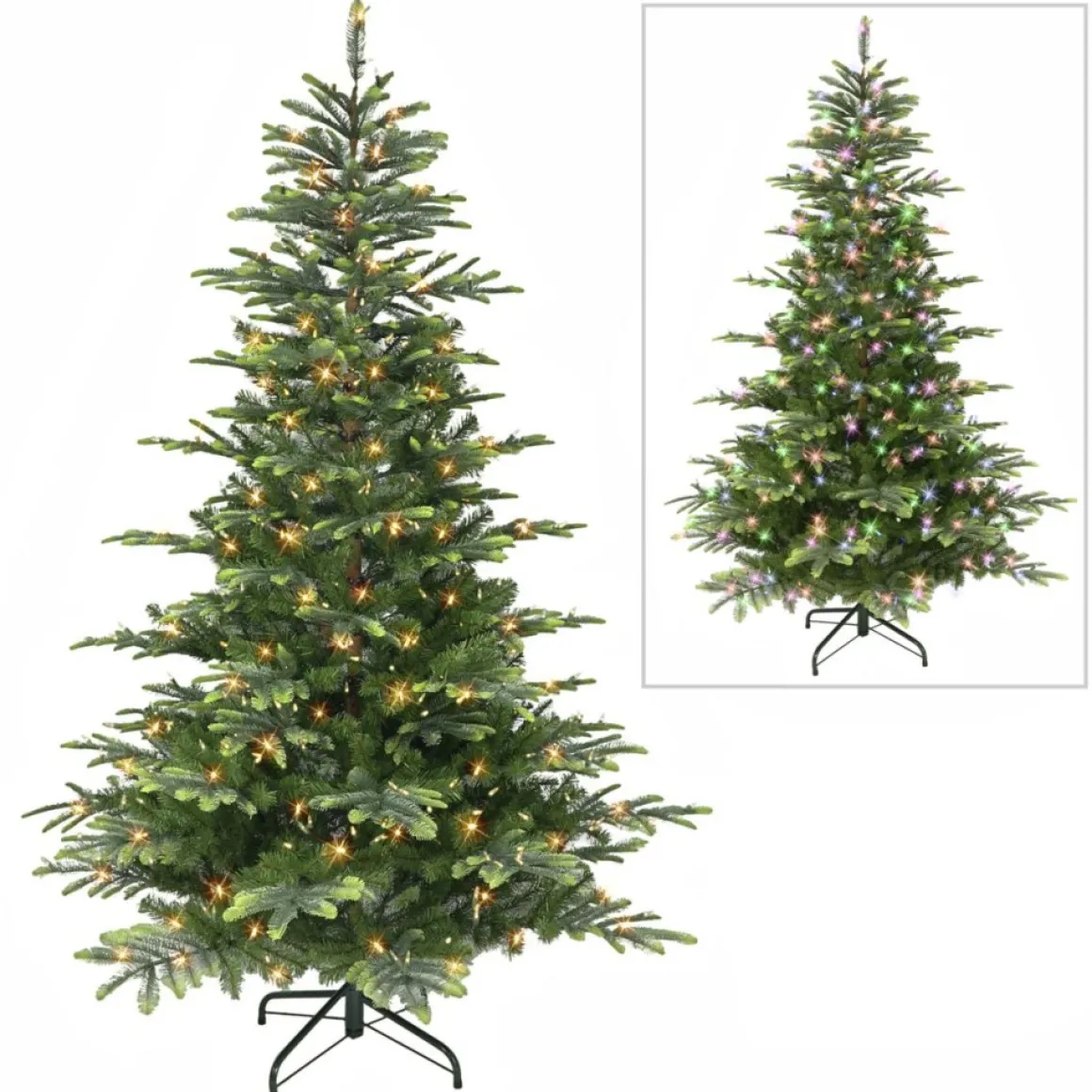 Puleo International 7.5' Color Select Pre-Lit Aspen Green Fir Tree