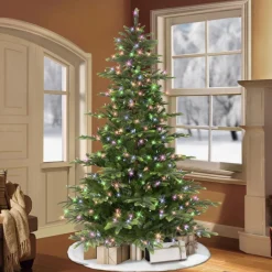 Puleo International 7.5' Color Select Pre-Lit Aspen Green Fir Tree