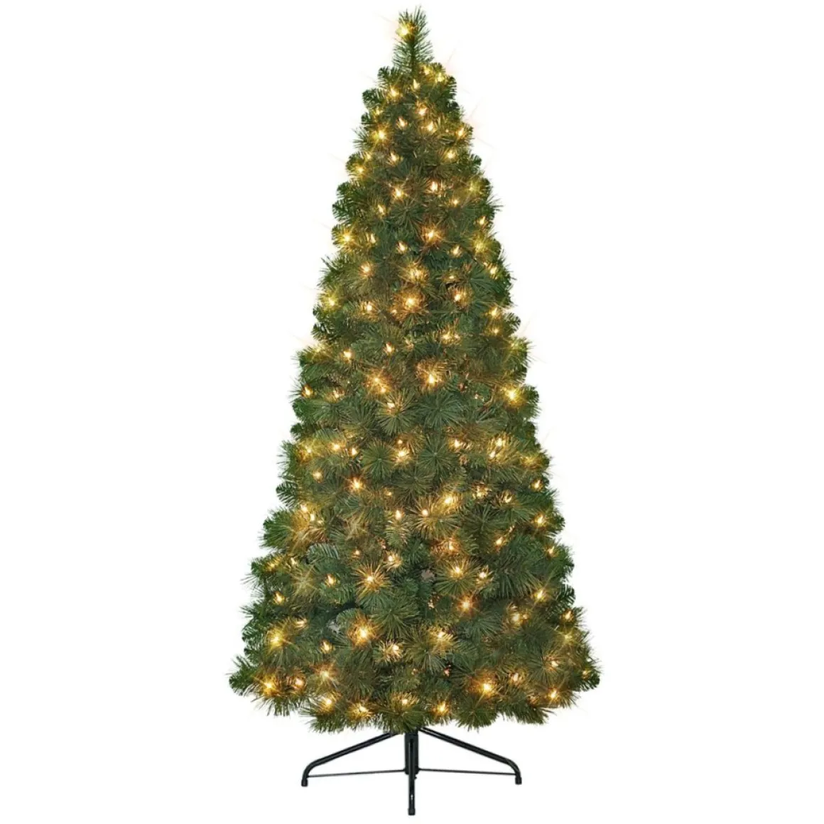 Puleo International 6.5 Ft. Pre-Lit Wall Half Tree, Clear Lights