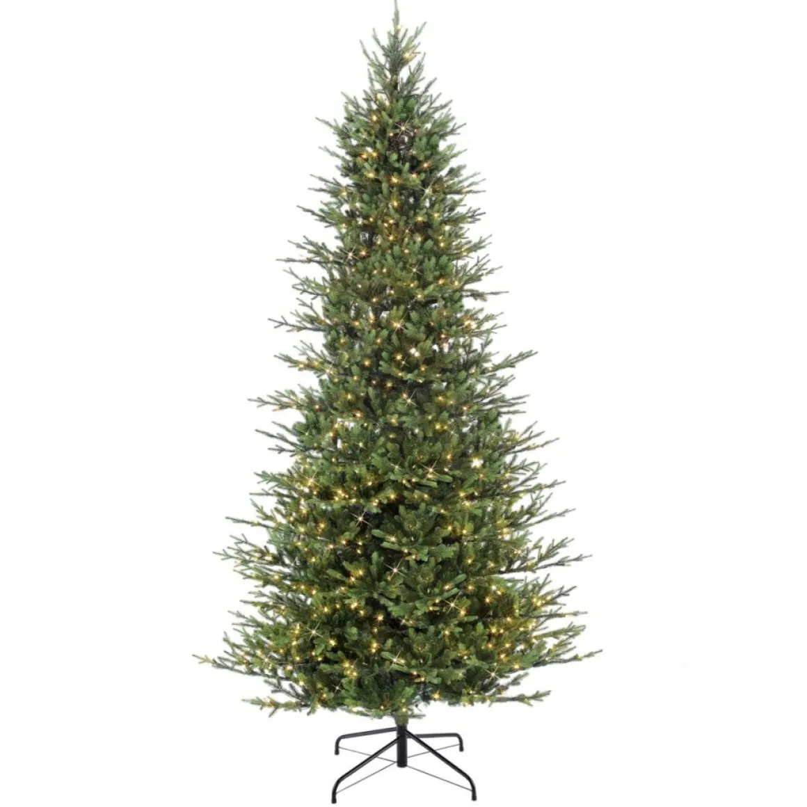 Puleo International 9' Pre-Lit Slim Balsam Fir Christmas Tree