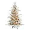 Puleo International 4.5' Prelit Flocked Utah Fir Tree 250 Clear Lights
