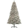Puleo International 6' Pre-Lit Flocked Virginia Pine Tree