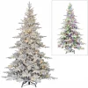 Puleo International 7' Pre-Lit Flocked Utah Fir Tree, 500 Led Lights