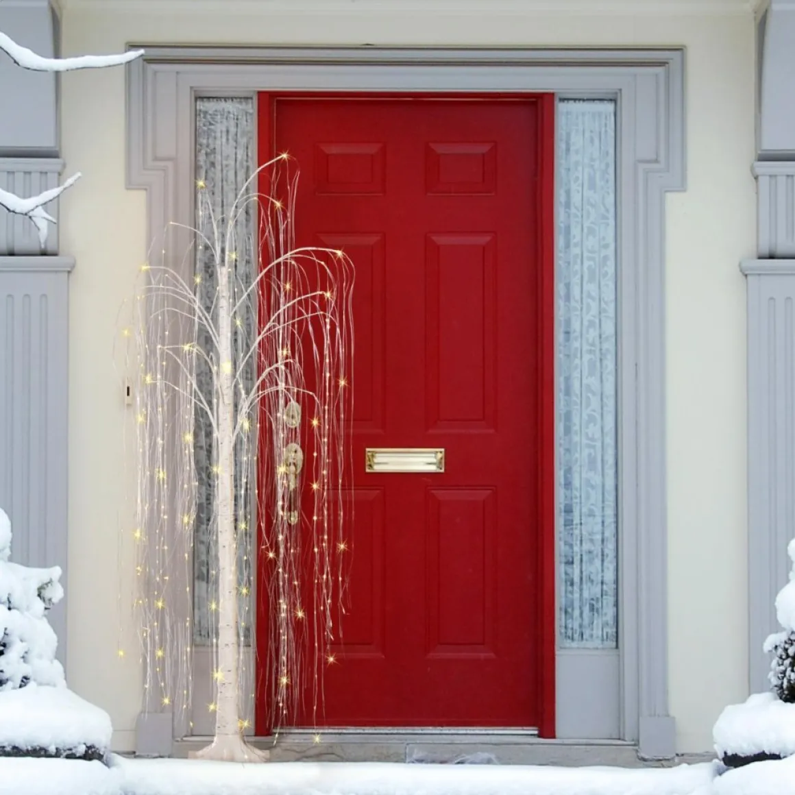 Puleo International 6' Pre-Lit Outdoor Willow Tree W/ 360 Led Lights