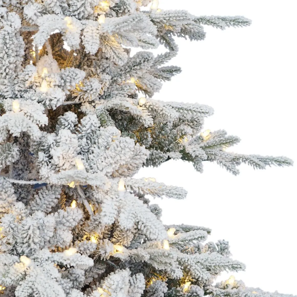 Puleo International 7' Pre-Lit Flocked Utah Fir Tree, 500 Led Lights