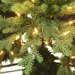 Puleo International 9' Pre-Lit Slim Balsam Fir Christmas Tree
