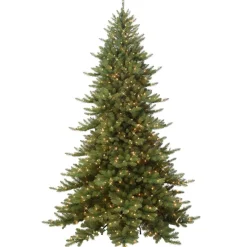 Puleo Intl. 9' Prelit Royal Fraser Fir Green Tree With Memory Tips
