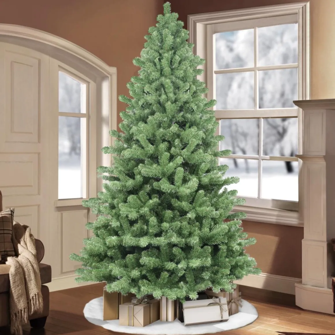 Puleo Intl. 7.5' Vermont Spruce Artificial Christmas Tree With Stand