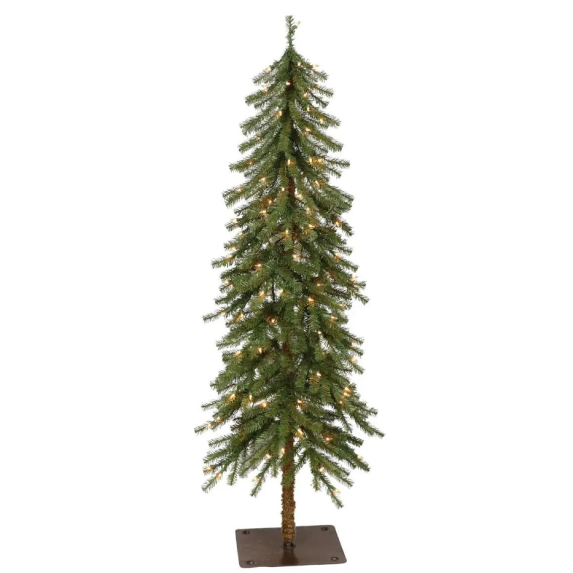 Puleo Intl. Pre-Lit 5' Alpine Artificial Christmas Tree, Green