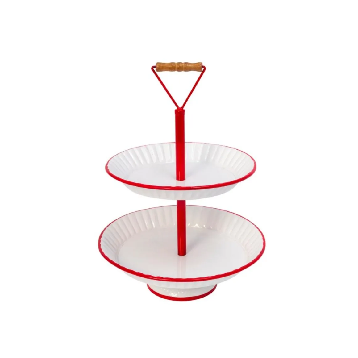 The Gerson Companies 19.3-Inch Metal Two-Tiered Serving Tray