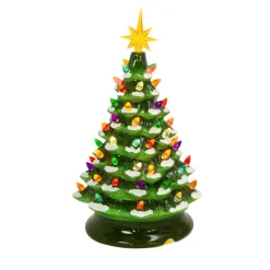 The Gerson Company 13.98" Green Battery-Operated Musical Dolomite Tree