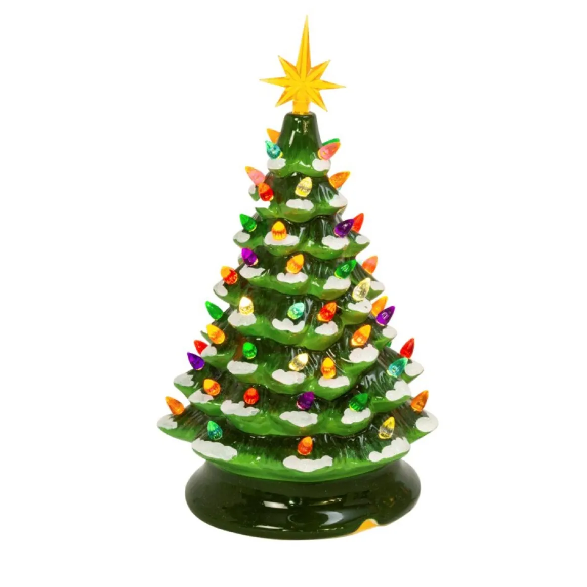 The Gerson Company 13.98" Green Battery-Operated Musical Dolomite Tree