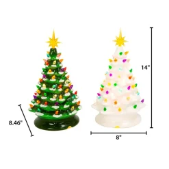 The Gerson Company 13.98" Green Battery-Operated Musical Dolomite Tree