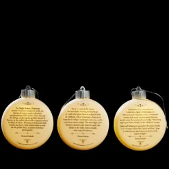 Thomas Kinkade 3-Piece Led Ornaments With Gift Bags