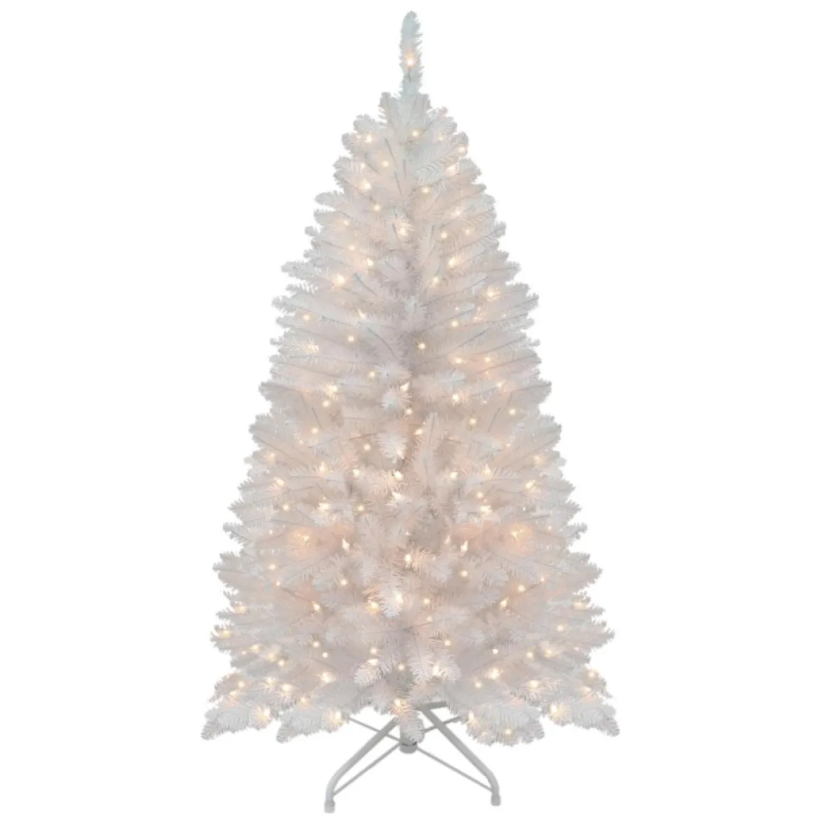 White Franklin Fir 4-1/2' Artificial Christmas Tree With Clear Lights