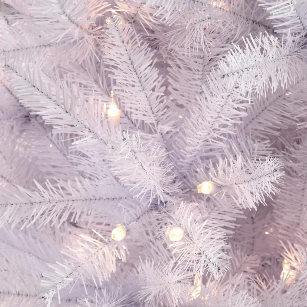 White Franklin Fir 4-1/2' Artificial Christmas Tree With Clear Lights