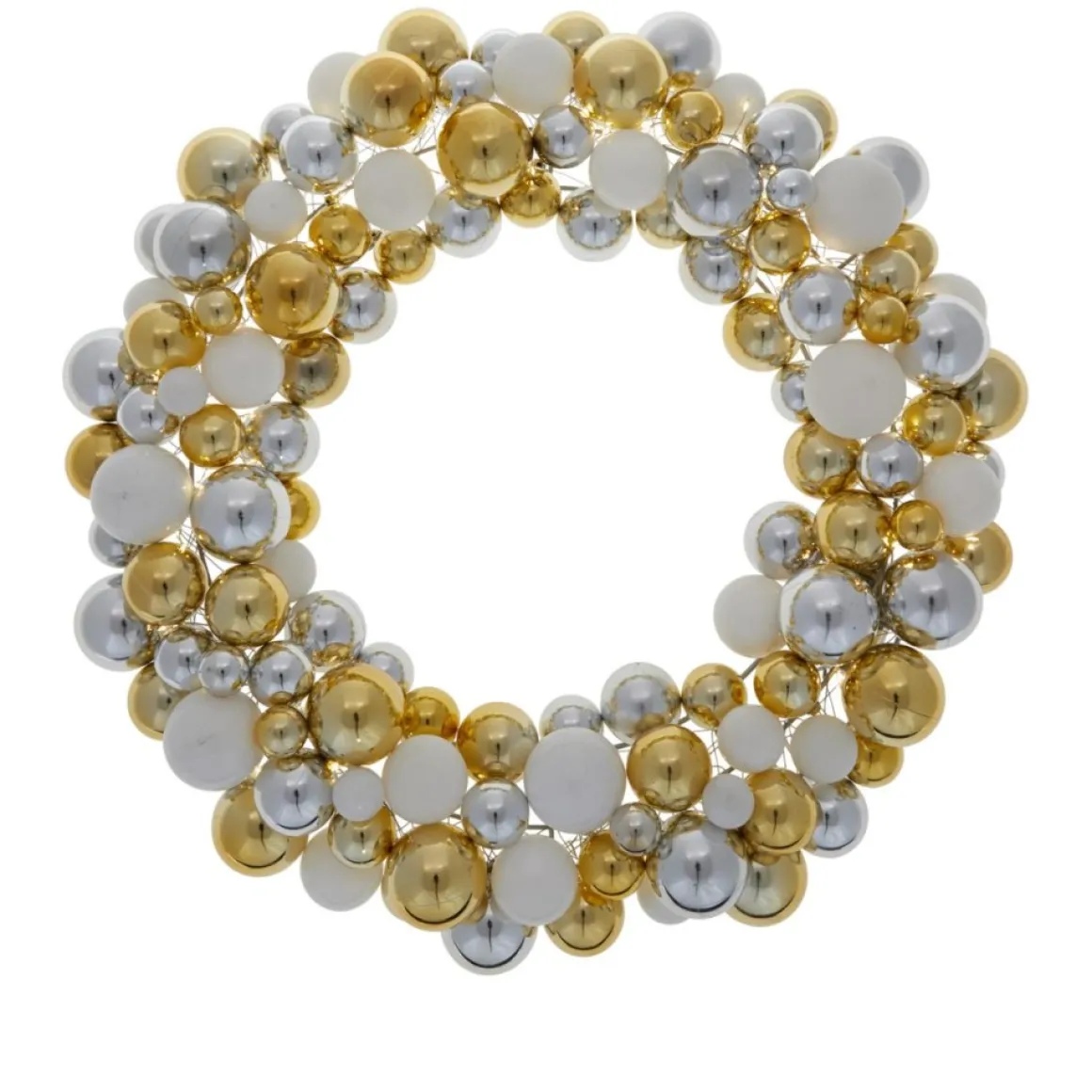Winter Lane 24" Lighted 60-Led Ornament Wreath With 6-Hour Timer