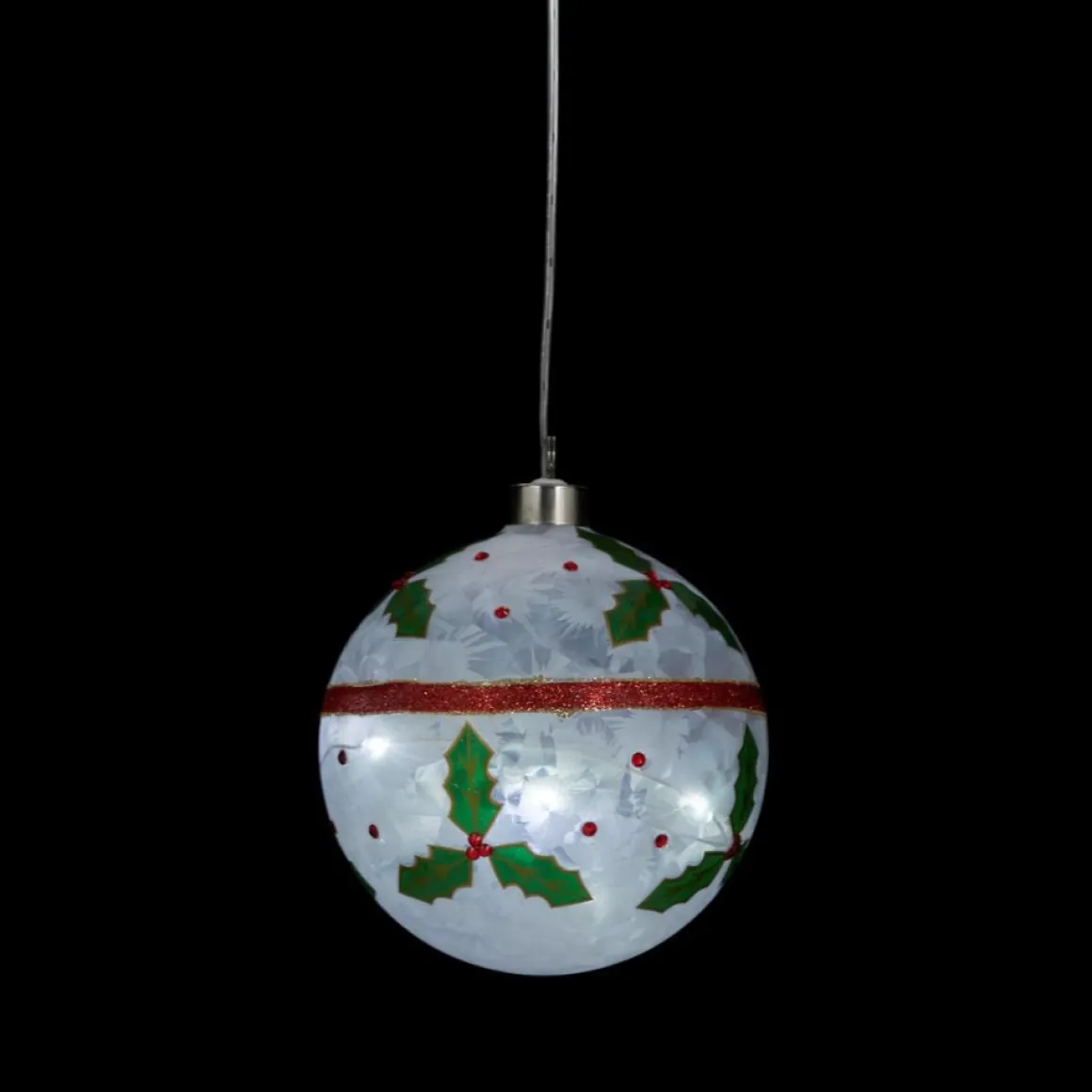 Winter Lane Oversized Led Ornaments With Timer - Set Of 3