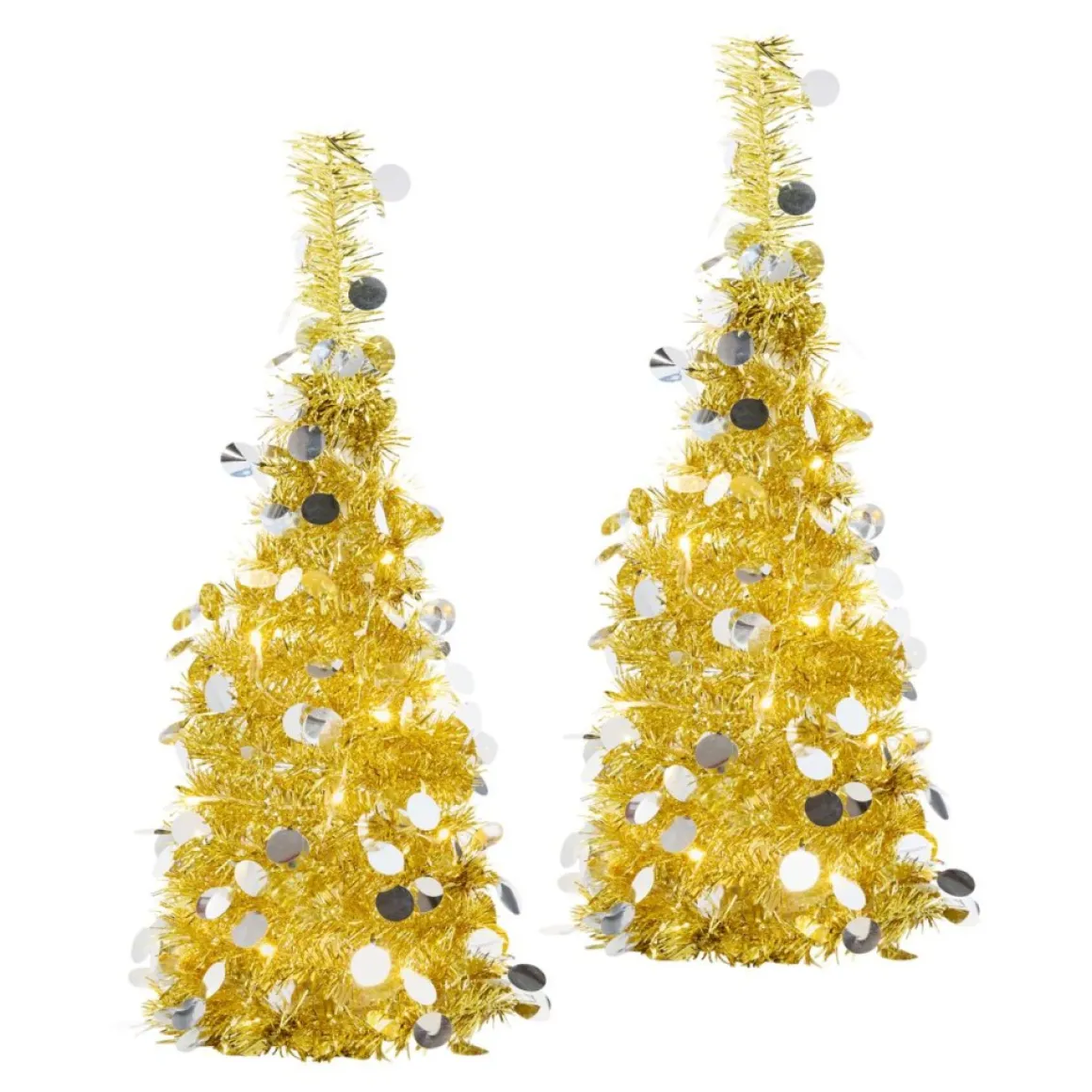 Winter Lane 2-Pack 2' Pop-Up Tinsel Holiday Trees