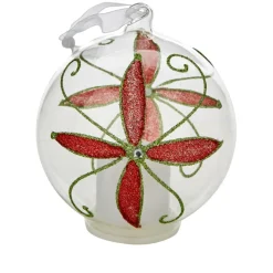 Winter Lane Set Of 3 Glass Ornaments With Flameless Votive