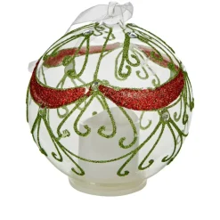 Winter Lane Set Of 3 Glass Ornaments With Flameless Votive