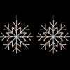 Winter Lane Set Of 2 Twinkle Snowflakes With 6-Hour Timer