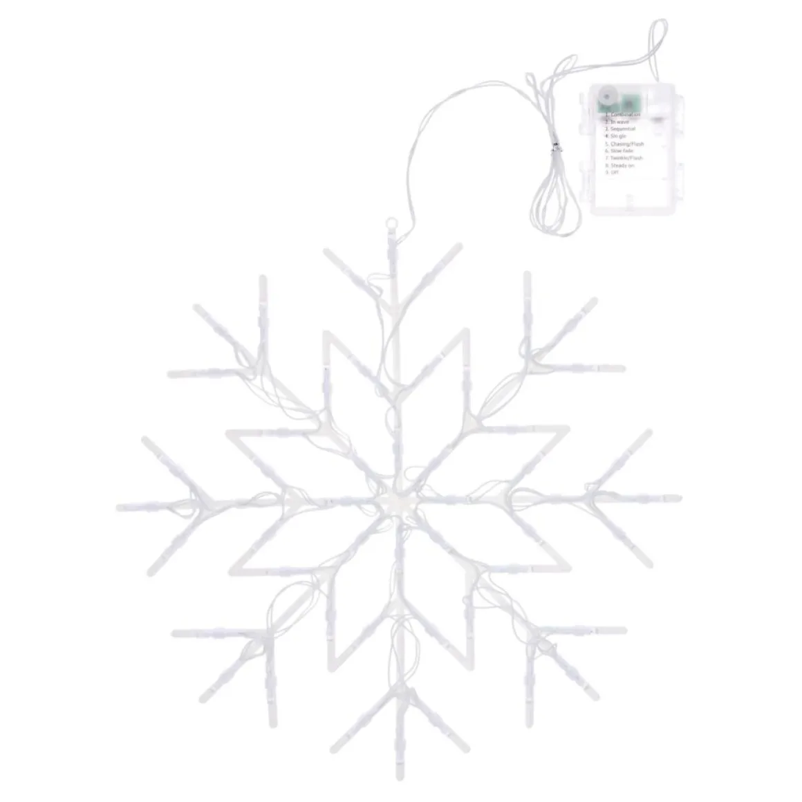 Winter Lane Set Of 2 Twinkle Snowflakes With 6-Hour Timer