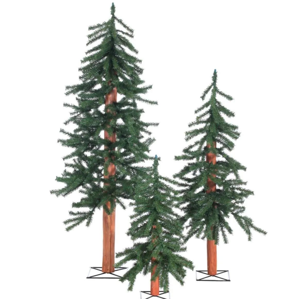 Winter Lane Unlit Alpine Trees (Set Of 3)